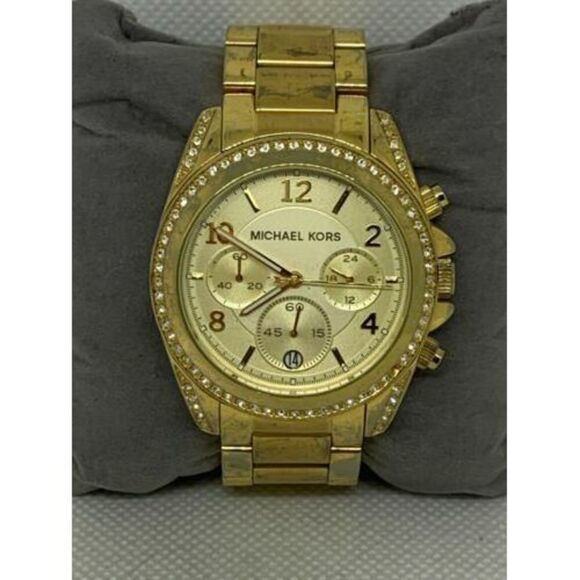 Michael Kors MK5166 Women's Watch Stainless Steel Gold Analog 39mm Quartz B783 - Picture 2 of 9